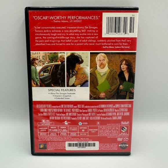 The Savages DVD 2007 Laura Linney Philip Seymour Hoffman Fox Searchlight Widescr - Picture 2 of 3